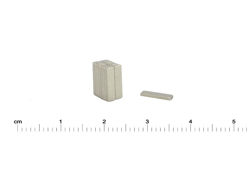 10 x 2,5 x 1 / N38 - Neodymium magneet (NdFeB)