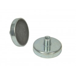 Magnetas korpuse, 40 mm skersmens, su varžto lizdu M6 - feritas