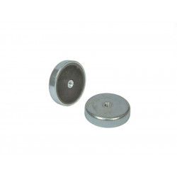 Magnet, diameter 32 mm, M4 innvendig gjenge, høyde 7 mm, ferritt