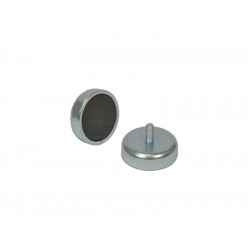Magnet, priemer 25 mm, vonkajší závit M4, feritový