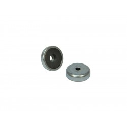 Magnet v puzdre, priemer 20 mm, s otvorom pre skrutku s plochou hlavou, feritový