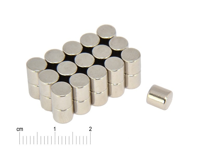 D6 x 6 / N38 - Neodīma magnēts (NdFeB)
