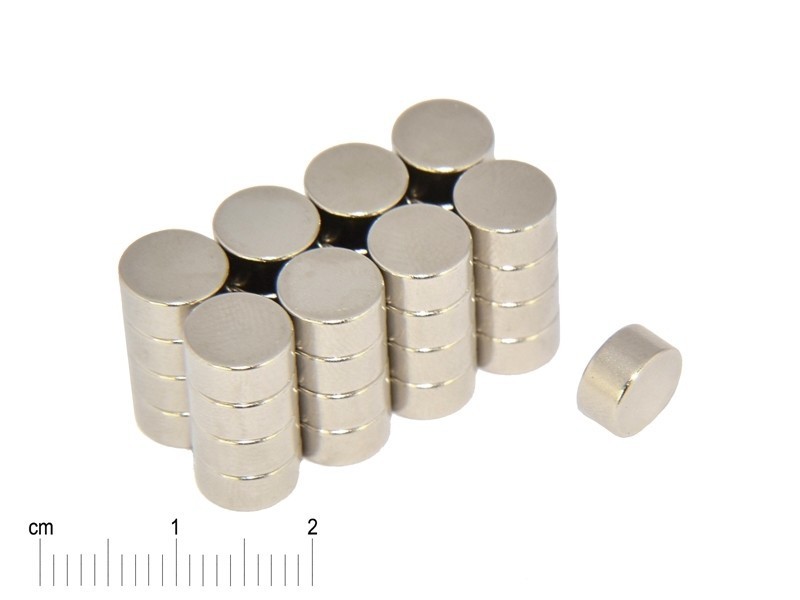 D8 x 4 / N38 - magnet de neodim (NdFeB)