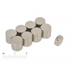 D10 x 2 / N38 - Neodimyum mıknatıs (NdFeB)