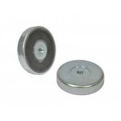 Magnet, diameter 63 mm, M8 internal thread, height 14 mm, ferrite