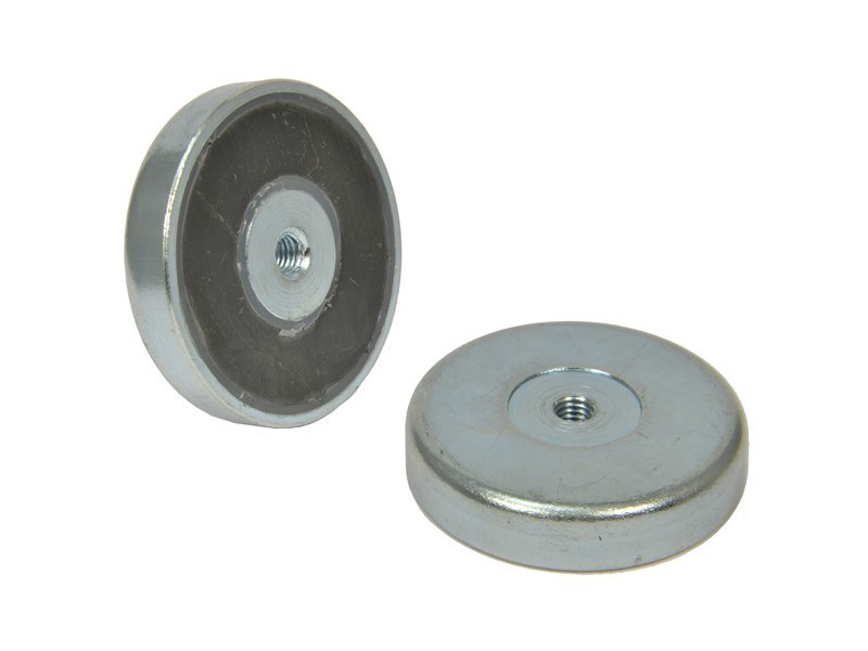 Mıknatıs, çap 63 mm, M8 iç dişli, yükseklik 14 mm, ferrit