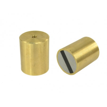 Magnet v mosadznom puzdre, priemer 32 mm, vnútorný závit M6, výška 40 mm, neodymový