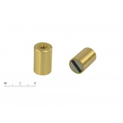Magnet v mosadznom puzdre, priemer 13 mm, vnútorný závit M4, výška 20 mm, neodymový