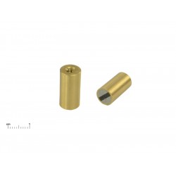 Mágnes sárgaréz foglalatban, átmérő 10 mm, M4 belső menet, magasság 20 mm, neodímium mágnes