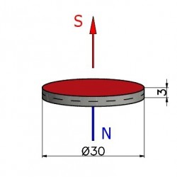 D30 x 3 / F30 - magnet din ferită