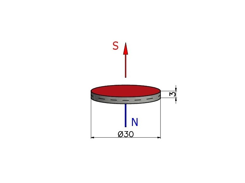 D30 x 3 / F30 - íman de ferrite