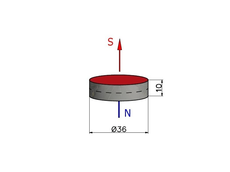 D36 x 10 / F30 - ferriittimagneetti