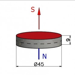 D45 X 9 / F30 - ferrite magnet