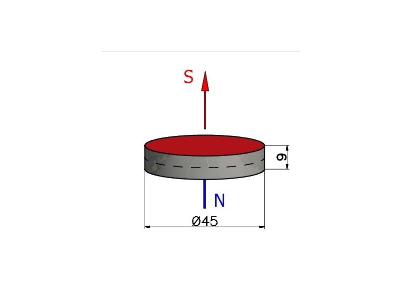 D45 X 9 / F30 - ferritmagnet