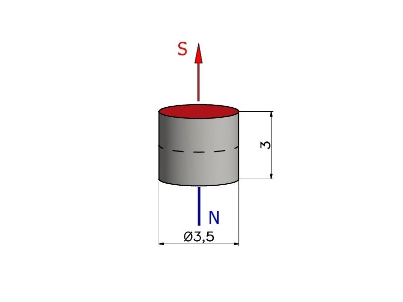 D3,5 x 3 / N38 - malý magnet