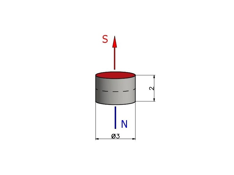 D3 x 2 / N38 - meget små magneter