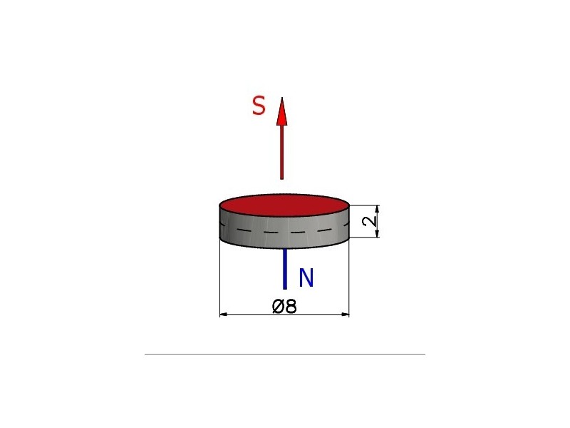 D8 x 2 / F30 - aimant en ferrite
