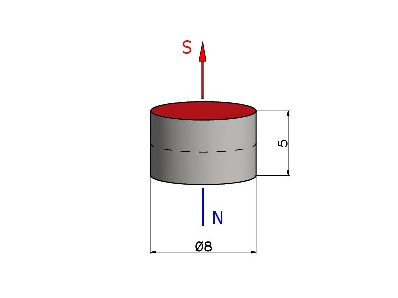 D8 x 5 / F30 - feritni magnet