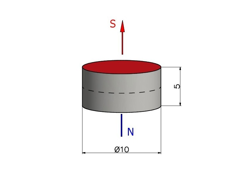 D10 x 5 / F30 - aimant en ferrite