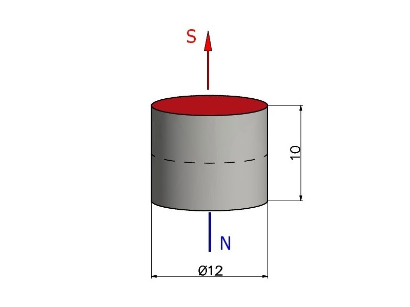 D12 x 10 / F30 - íman de ferrite