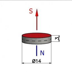 D14 x 3 / F30 - ferritmagnet