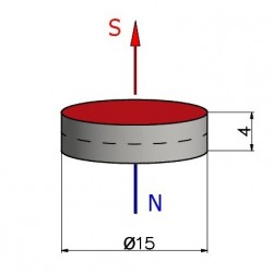 D15 x 4 / F30 - ferriittimagneetti