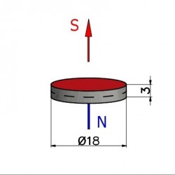 D18 x 3 / F30 - íman de ferrite