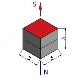 3 x 3 x 3 / N42 - Neodym Magnet (NdFeB)