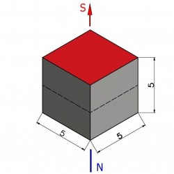 5 x 5 x 5 / N42 - Neodimio magnetas (NdFeB)