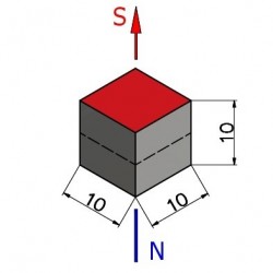 10 x 10 x 10 / N42 - Neodymiummagneet (NdFeB)