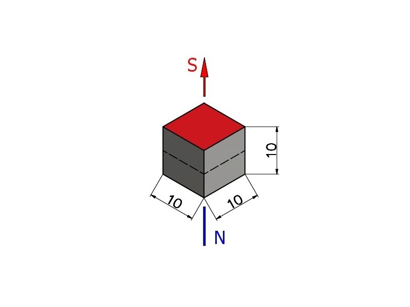 10 x 10 x 10 / N42 - Neodym Magnet (NdFeB)