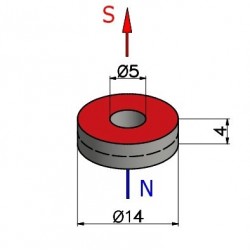 D14 x d5 x 4 / F30 - феритовий магніт