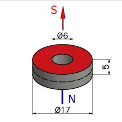 D17 x d6 x 5 / N42 - Neodimov magnet (NdFeB)