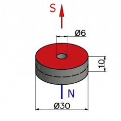 magnet with a through-hole