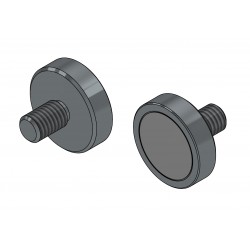 Magnet, diametru 16 mm, filet exterior M5, neodim