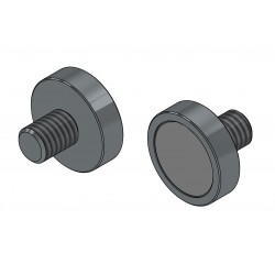 Magnet, priemer 16 mm, vonkajší závit M6, neodymový