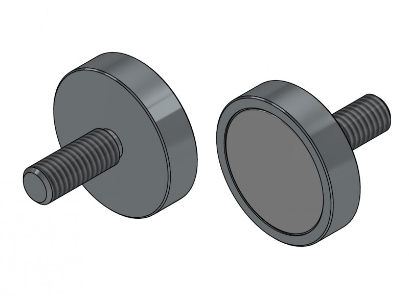 Magnet, Durchmesser 20 mm, Außengewinde M5, Höhe 18 mm, Neodym