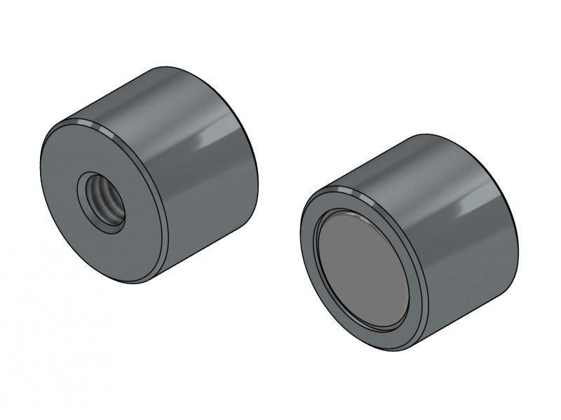 Magnet, Durchmesser 8 mm, Innengewinde M3, Höhe 6 mm, Neodym