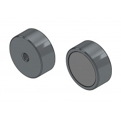 Mıknatıs, çap 19 mm, M4 iç dişli, yükseklik 8 mm, neodimyum
