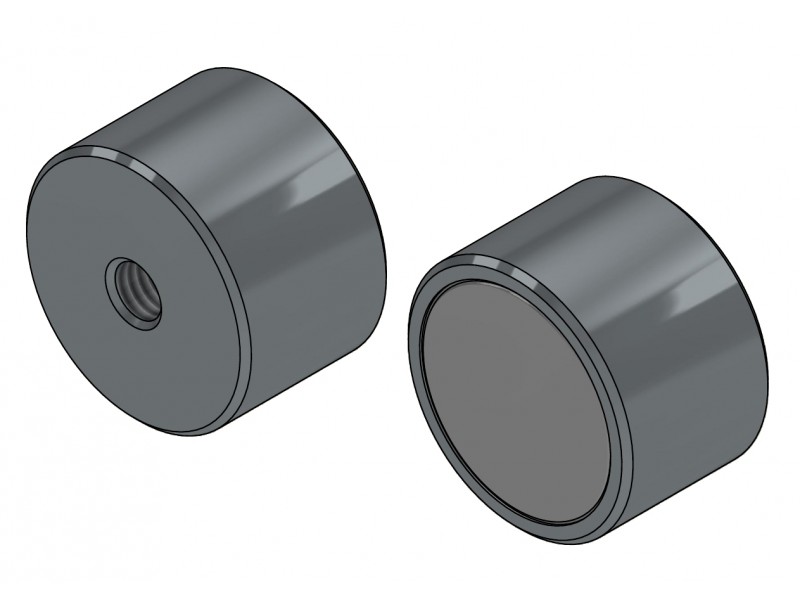 Magnete, diametro 20 mm, filettatura interna M5, altezza 13 mm, neodimio
