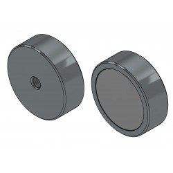 Magnet, diameter 29 mm, M5 indvendigt gevind, højde 10 mm, neodymium
