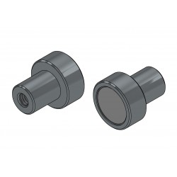 Gövde içinde mıknatıs, çap 10 mm, M3 vida soketli - neodimyum