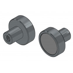 Magnet in housing, diameter 13 mm, with screw socket M3 – neodymium