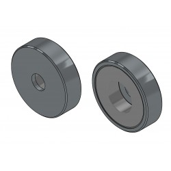 Íman na caixa, diâmetro 25 mm, com furo para parafuso de cabeça plana, neodímio