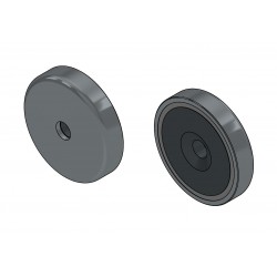 Magnet im Gehäuse, Durchmesser 32 mm, mit kegelförmigem Schraubenkopfloch, Ferrit