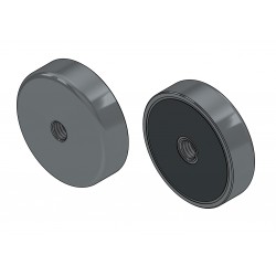 Magnet, diameter 25 mm, M4 indvendigt gevind, højde 7 mm, ferrit