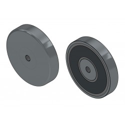Mágnes, átmérő 50 mm, M6 belső menet, magasság 10 mm, ferrit