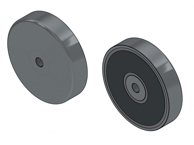 Magnet, průměr 63 mm, vnitřní závit M8, výška 14 mm, feritový