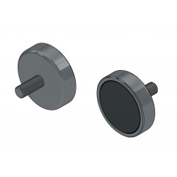 Magnet, průměr 20 mm, vnější závit M3, feritový