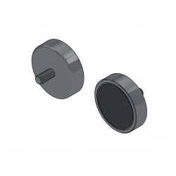 Magnete, diametro 25 mm, filettatura esterna M4, ferrite